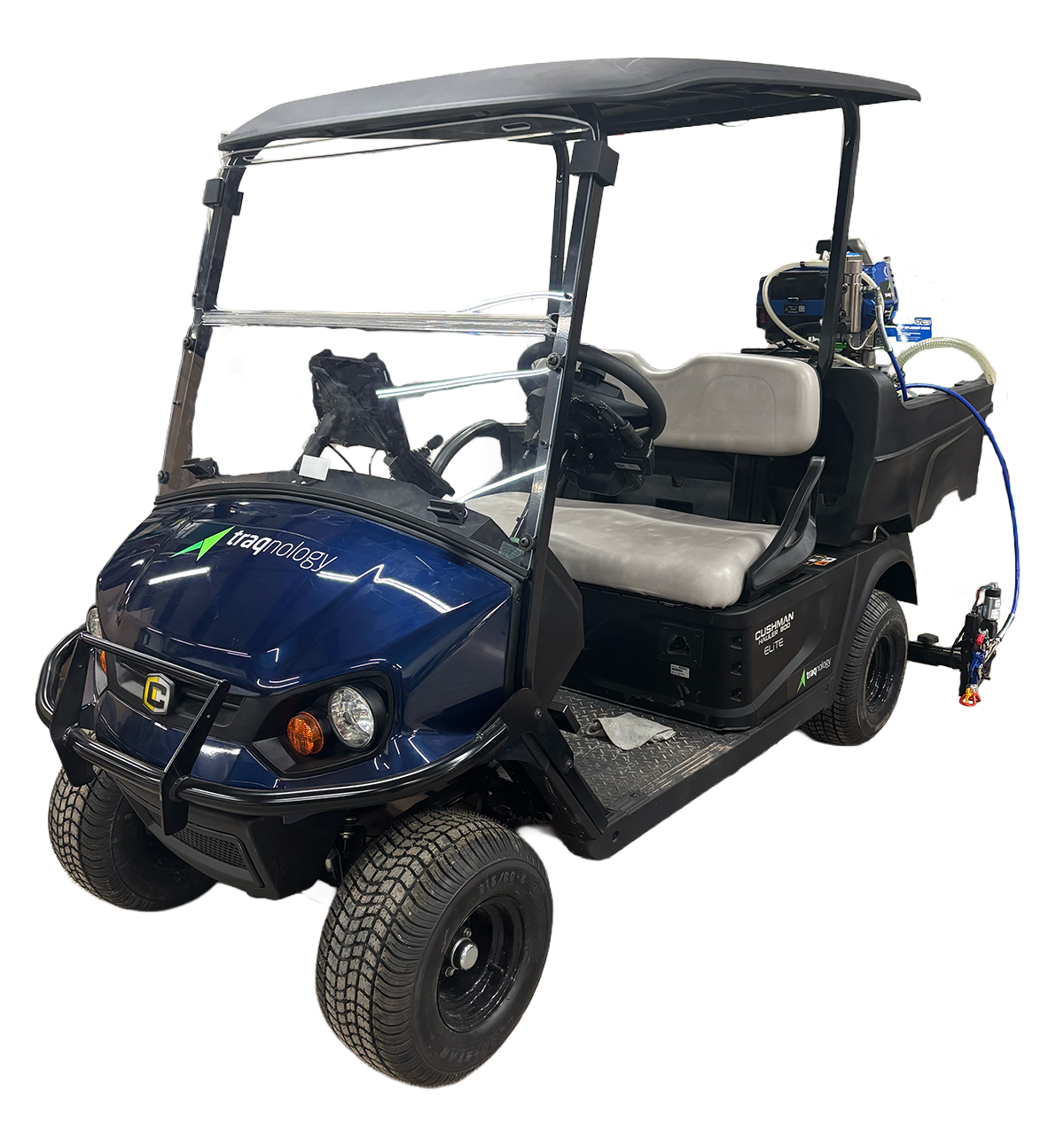 Cushman UTV converted into a Traqnology GPS line marking machine