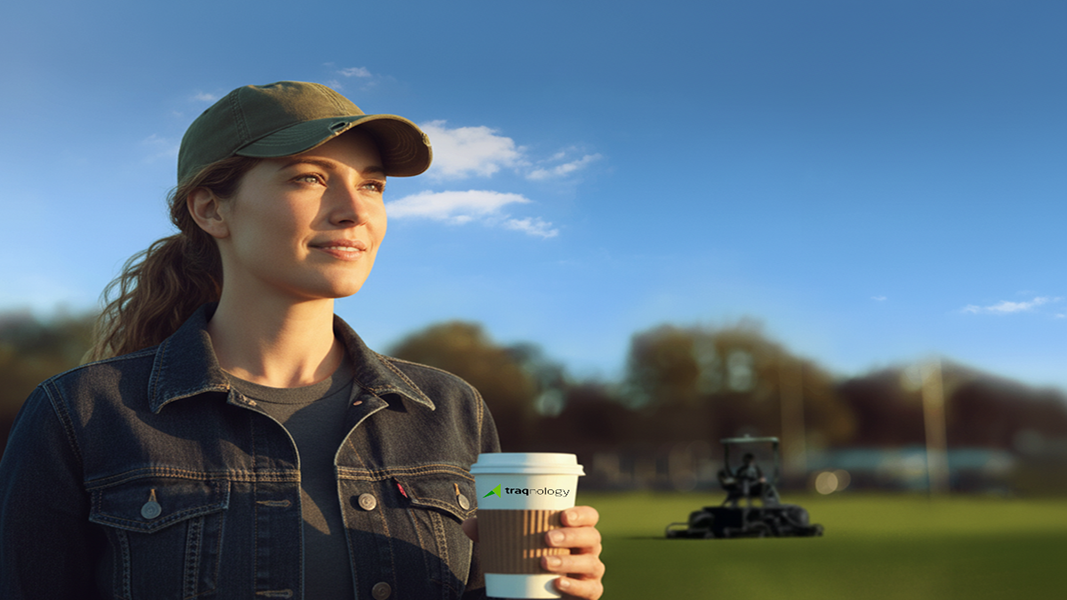 Grounds professional on an athletic field