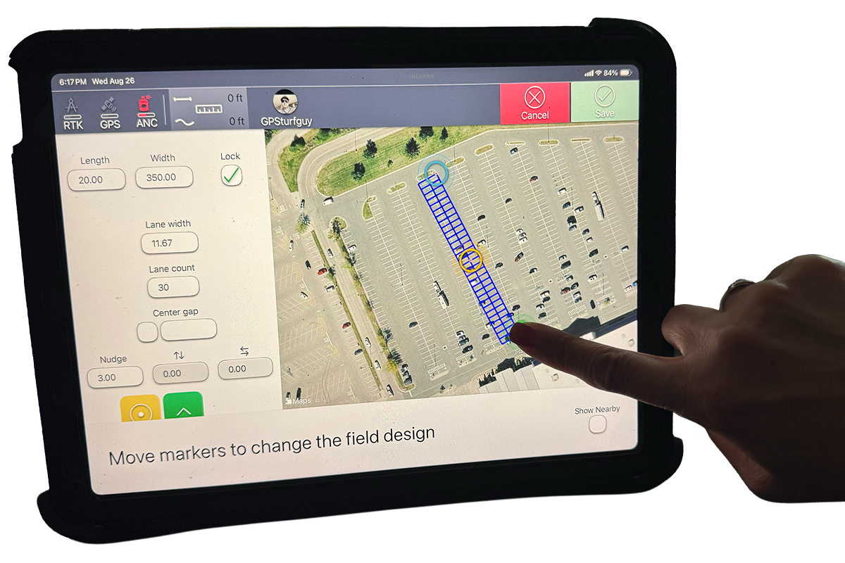 Build pavement striping layouts in StripeTraq