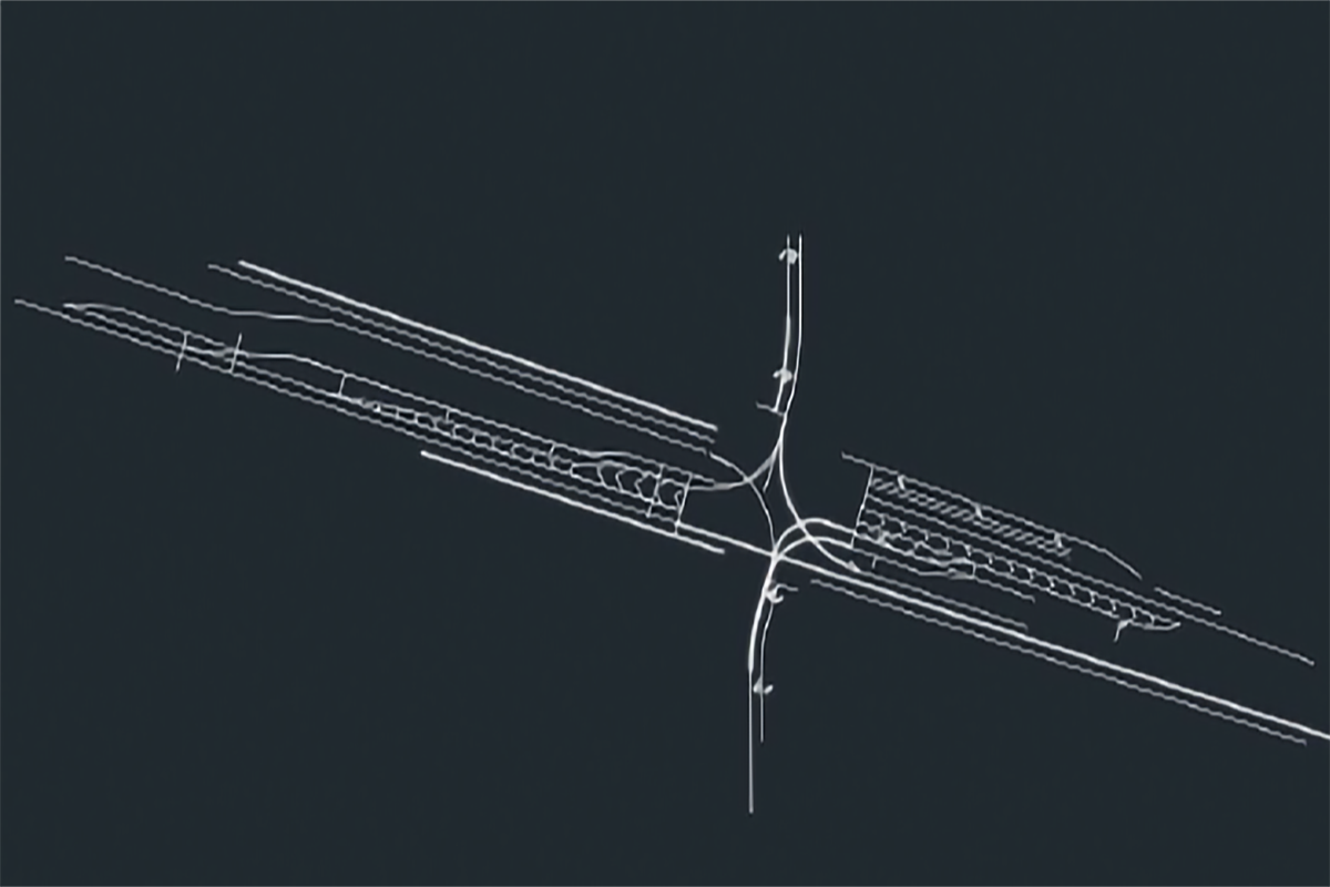 CAD pavement layout
