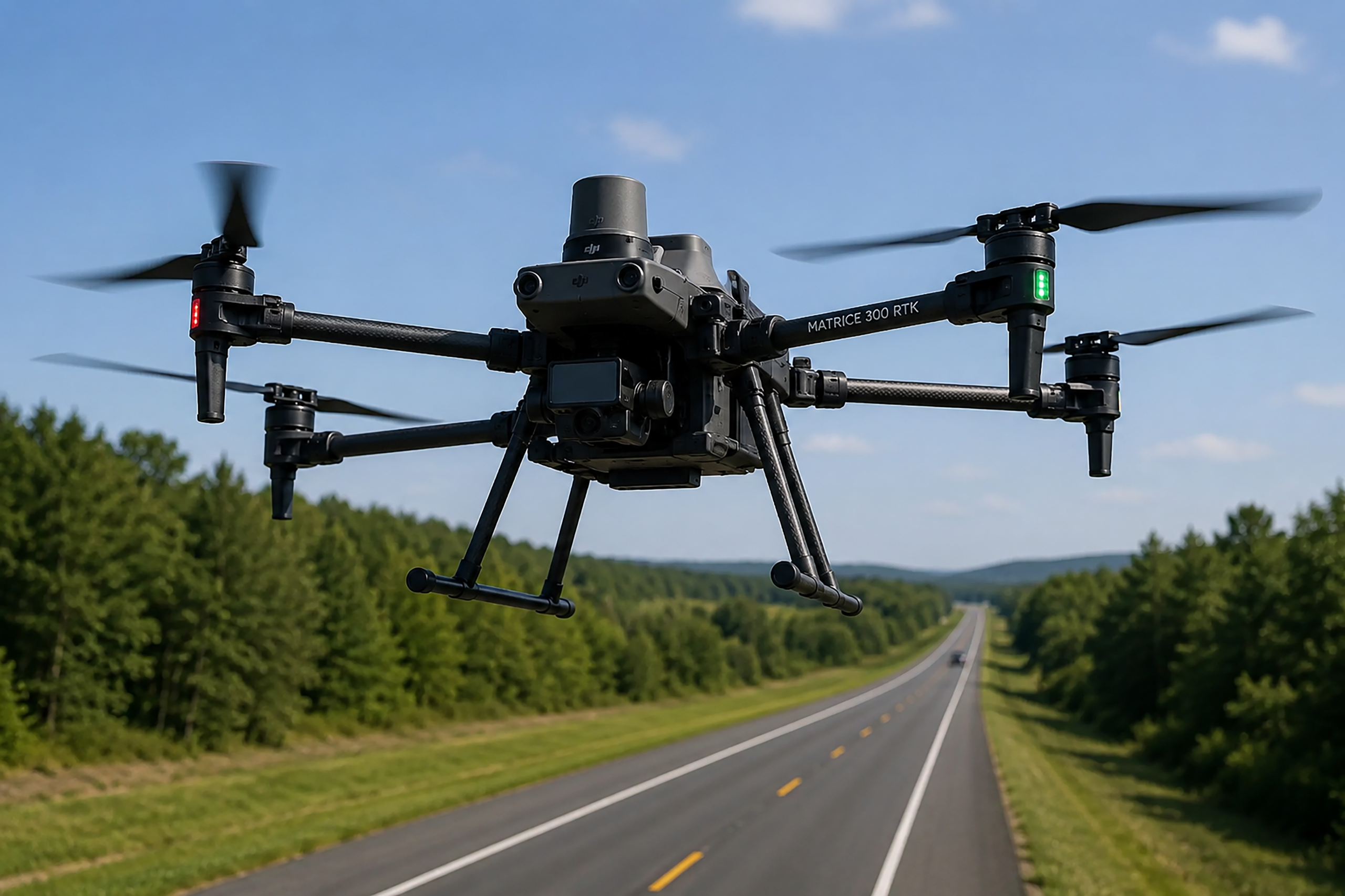 Drone mapping pavement and roadway