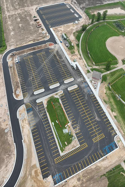 Parking lot striping application