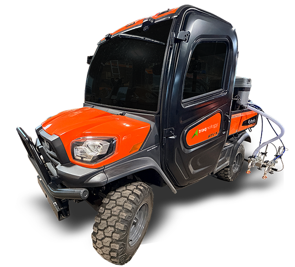Kubota GPS pavement striping system