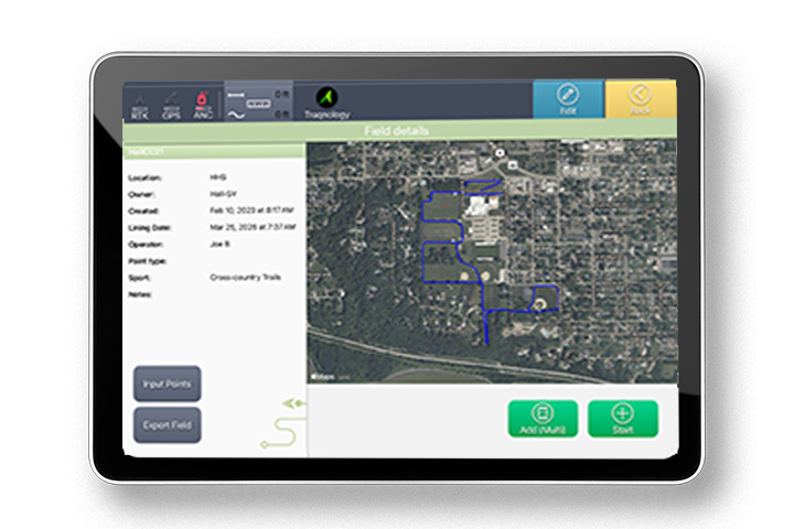StripeTraq saved snow removal routes